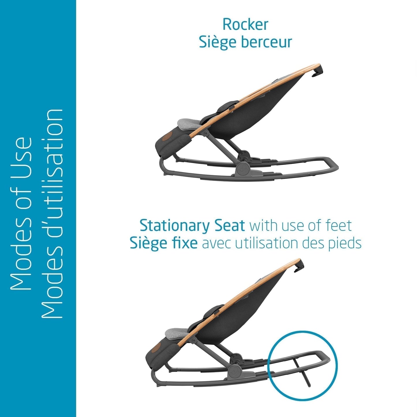 MAXI COSI Minla High Chair + Kori Rocker Bundle