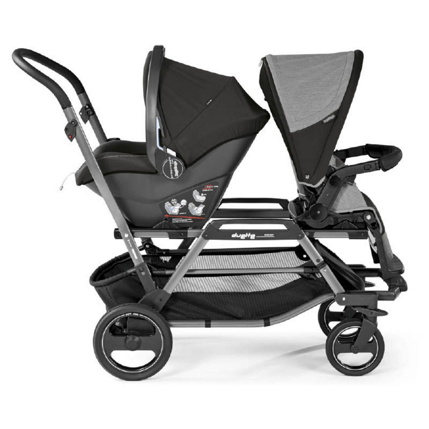 PEG PEREGO Duette Piroet Double Stroller - City Grey