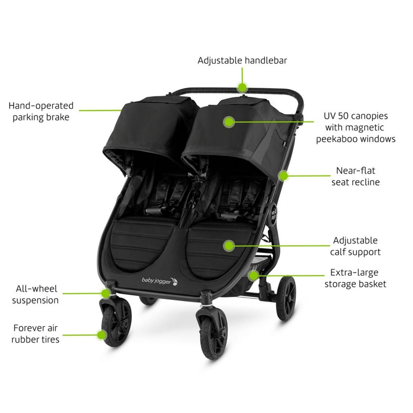 BABY JOGGER City Mini GT2 Double Stroller - Jet