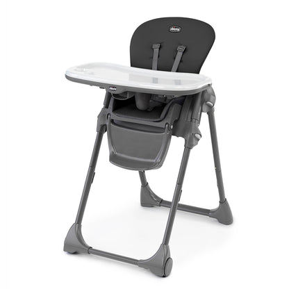 CHICCO Polly Space-Saving Fold High Chair - Black