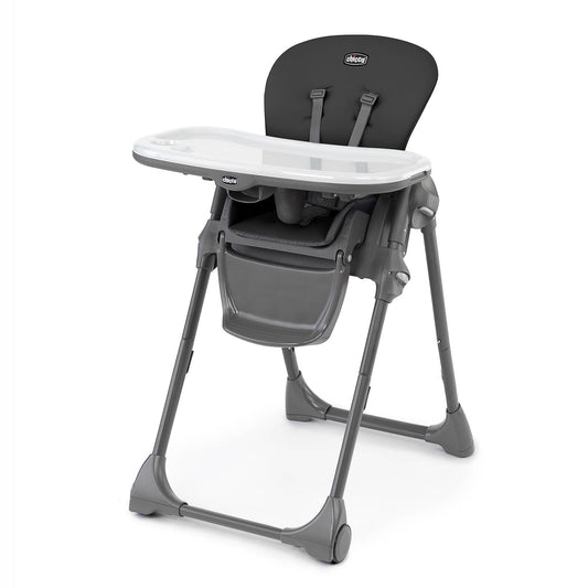 CHICCO Polly Space-Saving Fold High Chair - Black