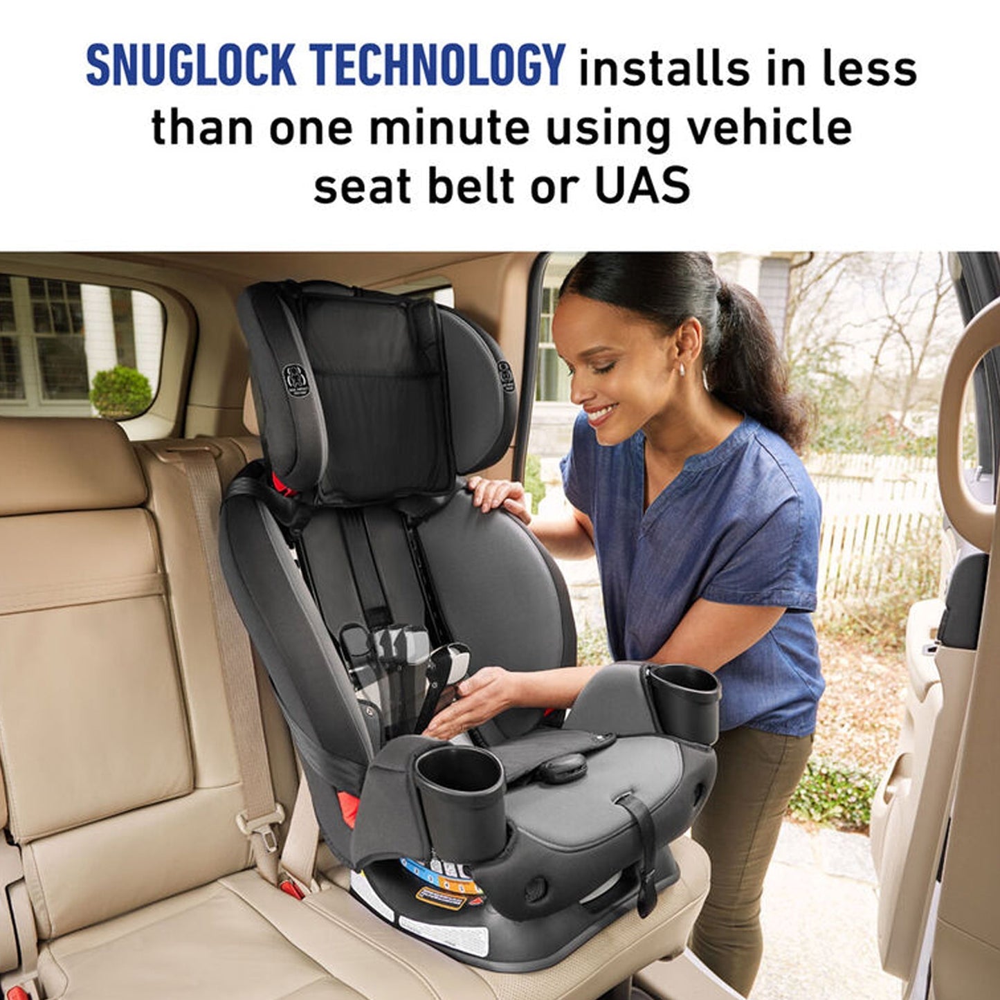 GRACO TrioGrow SnugLock 3-in-1 Car Seat Featuring Anti-Rebound Bar - Prescott