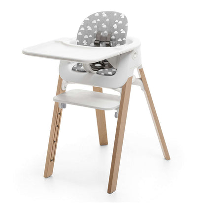 STOKKE Steps HighChair (includes Legs, Seat and Babyset) - White With Natural Legs