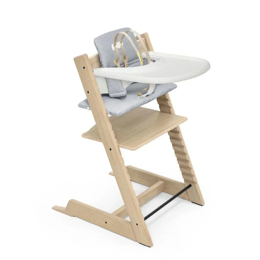 STOKKE Tripp Trapp Complete High Chair Oak - Natural/Nordic Blue Cushion