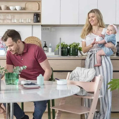 STOKKE Tripp Trapp Complete High Chair Oak - Natural/Nordic Blue Cushion