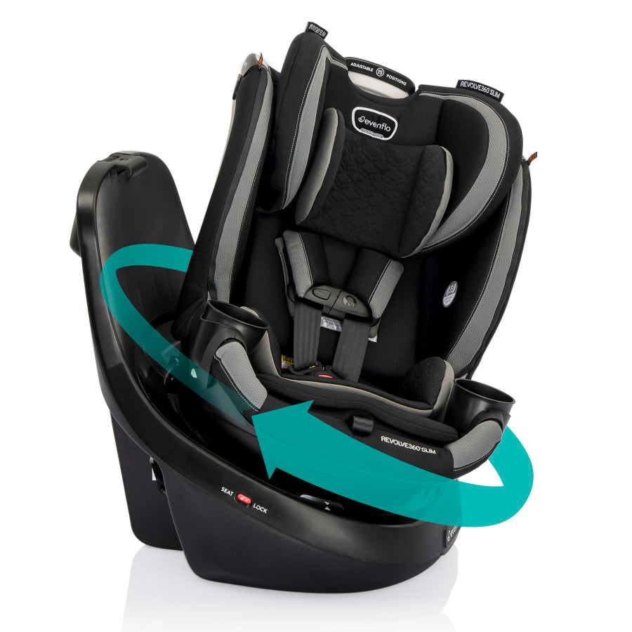 Evenflo Revolve 360 Slim 2-in-1 Rotational Car Seat with Quick Clean Cover